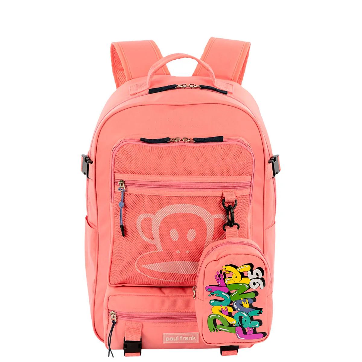 Mochila Grande Paul Frank Casual Laranja - Coral