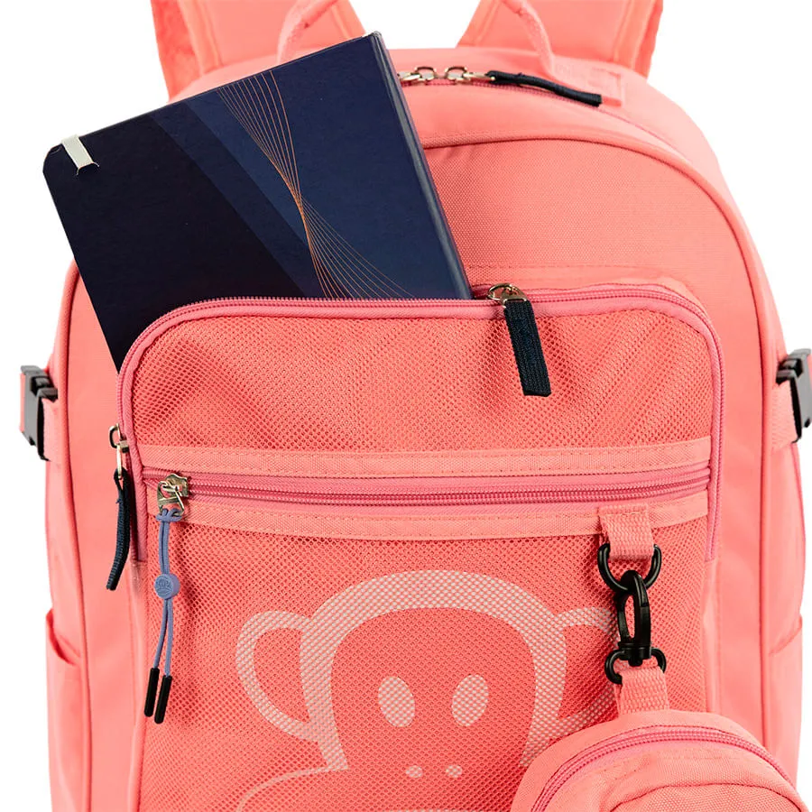 Mochila Grande Paul Frank Casual Laranja - Coral