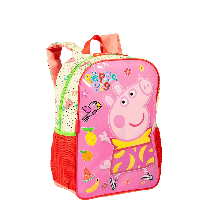 Mochila Grande Peppa Fruits - Colorido