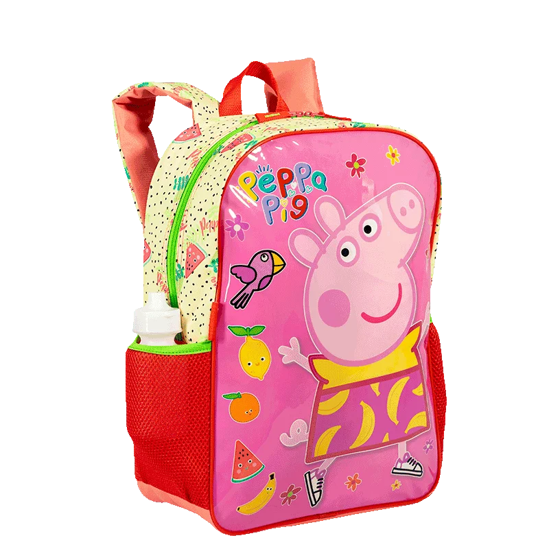 Mochila Grande Peppa Fruits - Colorido