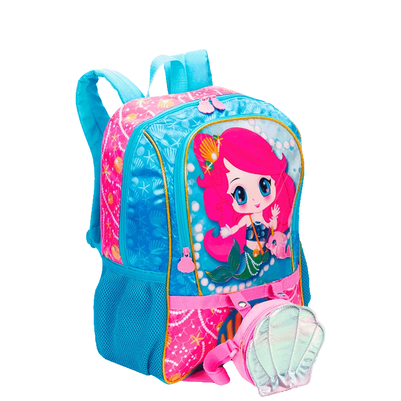 Mochila Grande com Bolsa Sestini Y Anime - Colorido