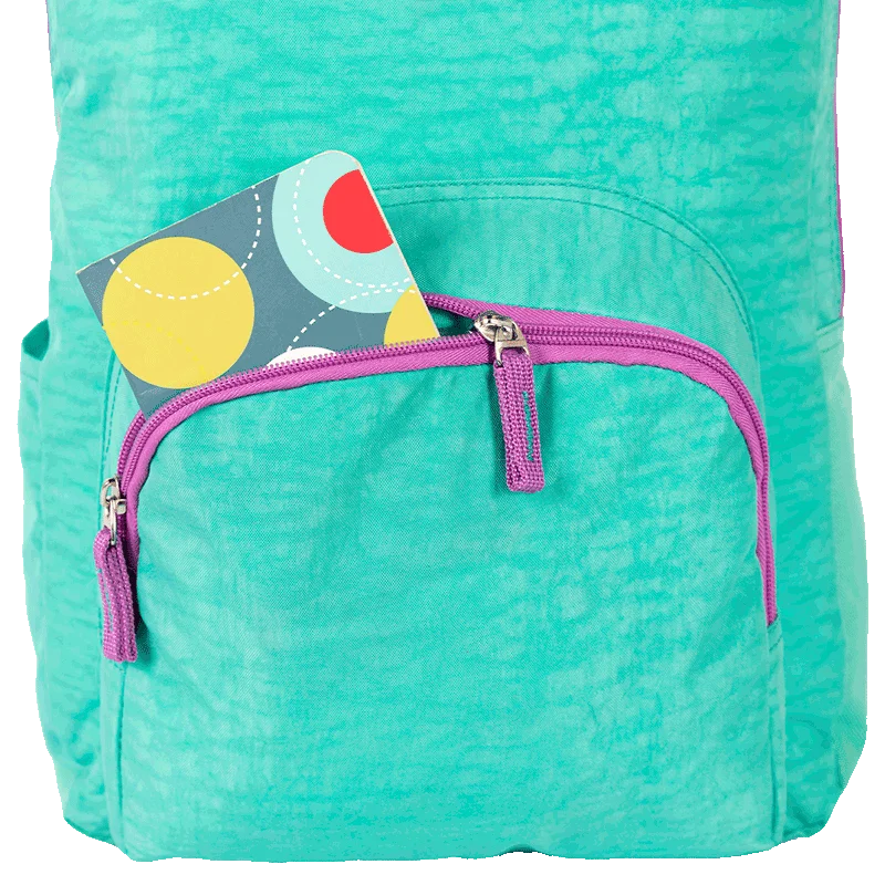 Mochila Sestini Happy Crinkle 2 Double Azul - Turquesa