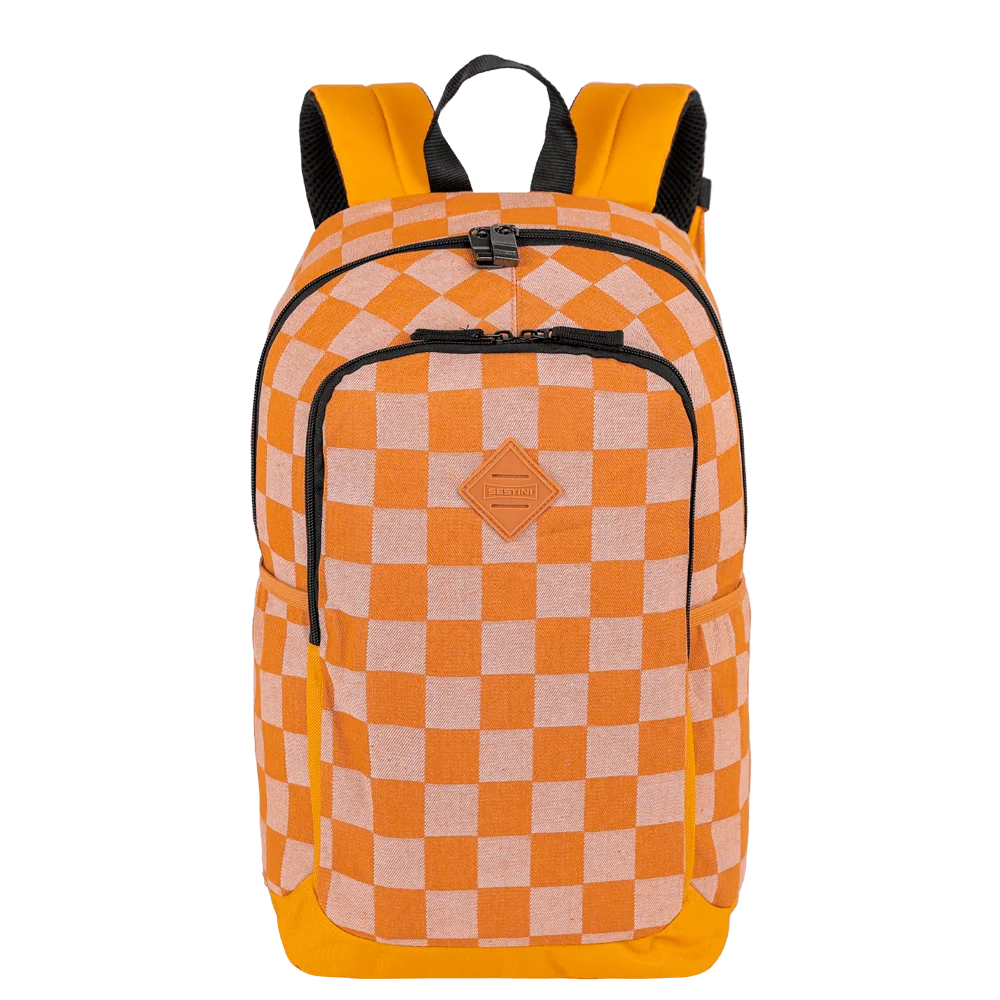 Mochila Sestini Magic Jeans Xadrez - Amarelo
