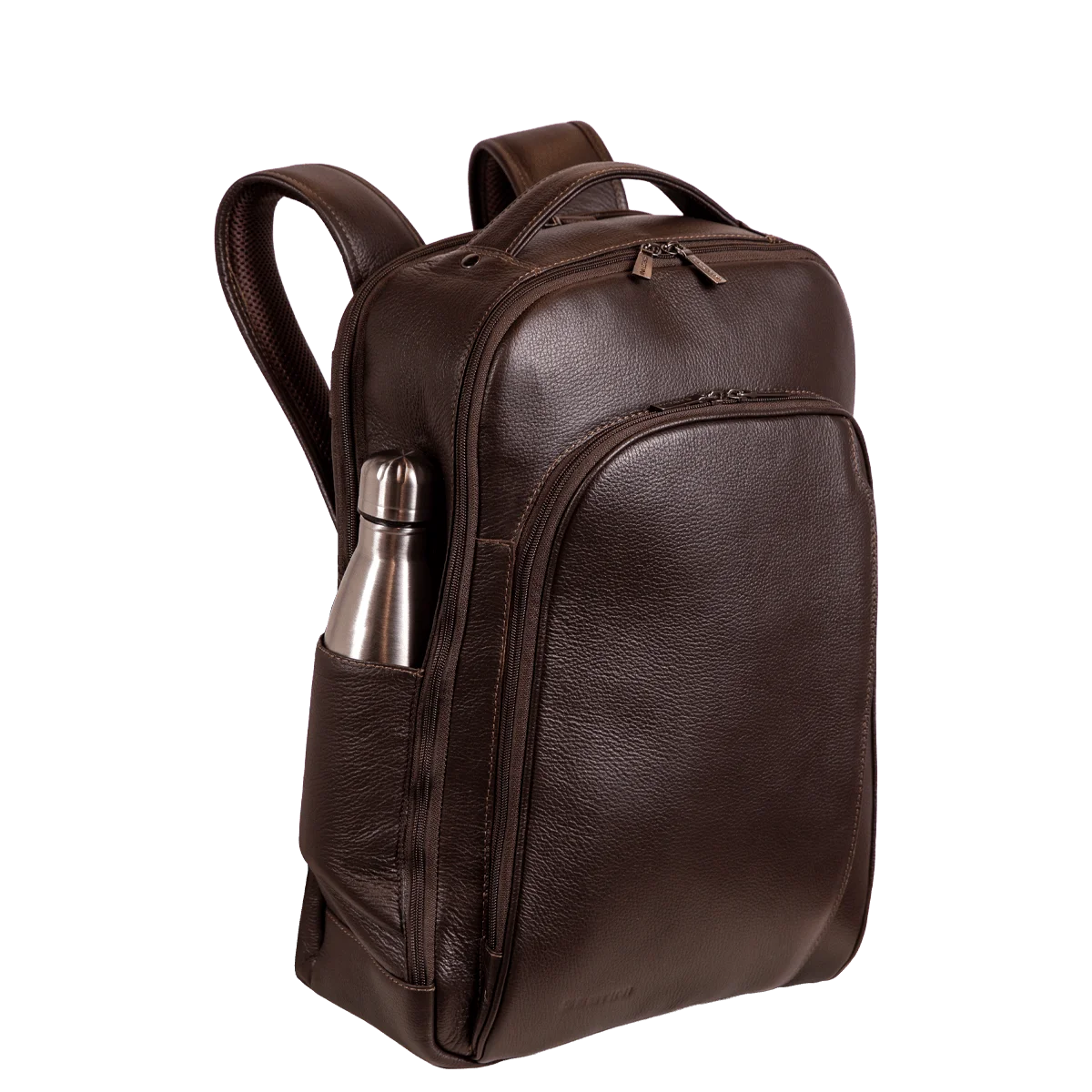 Mochila Slim 2 Compartimentos Notebook 15,6 Sestini Prime Couro - Café