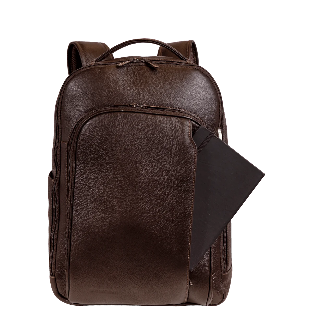 Mochila Slim 2 Compartimentos Notebook 15,6 Sestini Prime Couro - Café