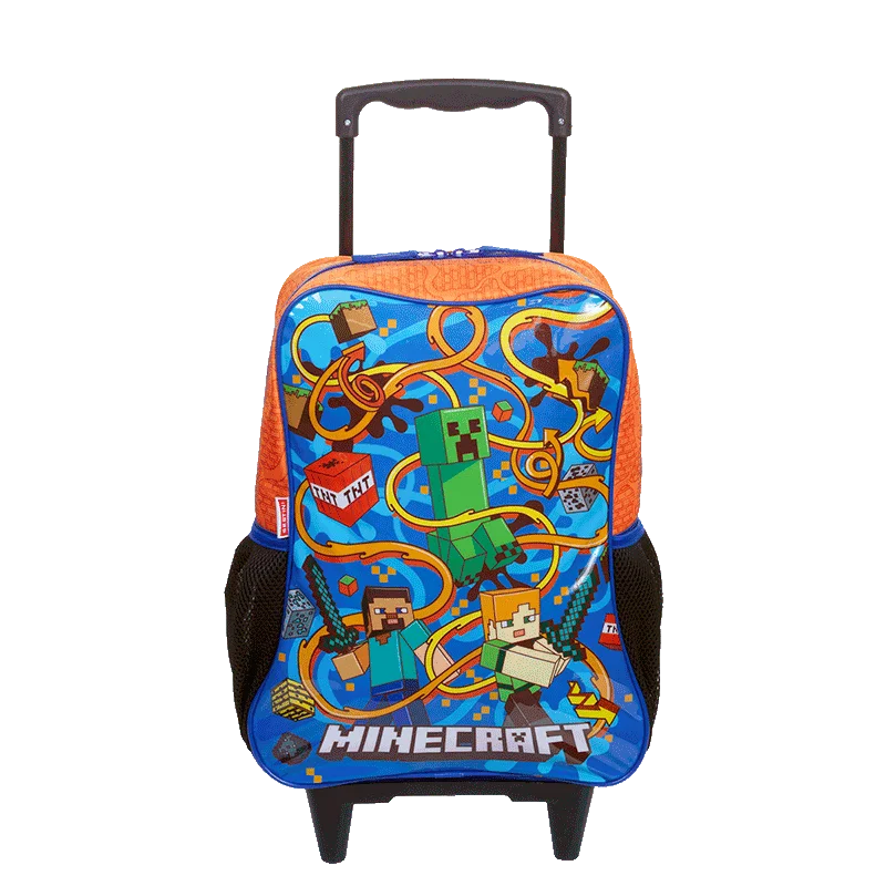 Mochila de Rodinha Grande Minecraft M - Colorido