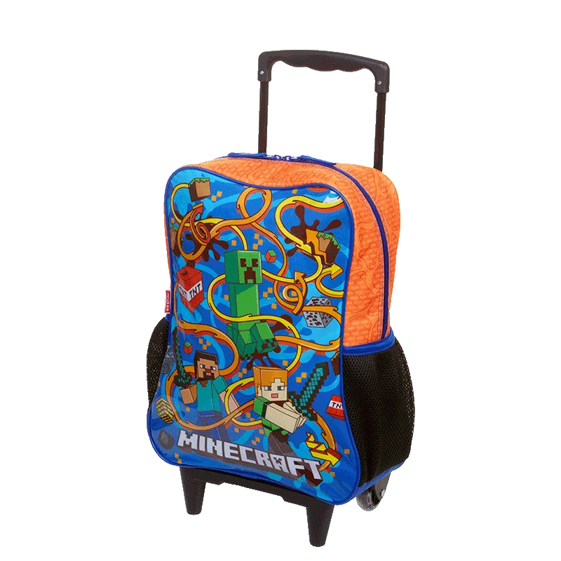 Mochila de Rodinha Grande Minecraft M - Colorido