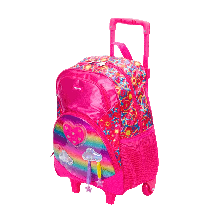 Mochila de Rodinha Grande Sestini Y Pink - Colorido