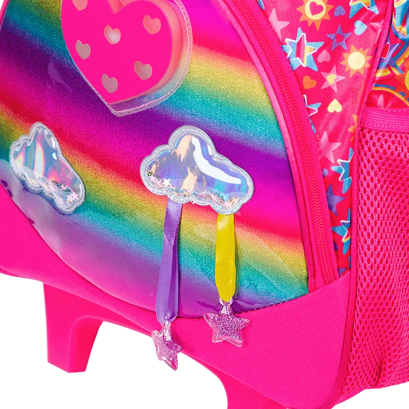 Mochila de Rodinha Grande Sestini Y Pink - Colorido