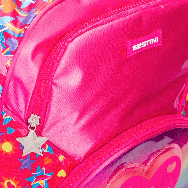 Mochila de Rodinha Grande Sestini Y Pink - Colorido