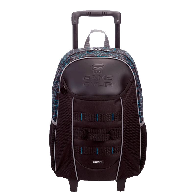 Mochila de Rodinhas Grande Sestini X Game Over - Colorido