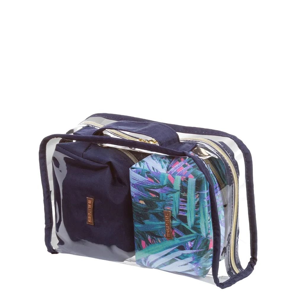 Necessaire 3 Peças Colorido - Folhas