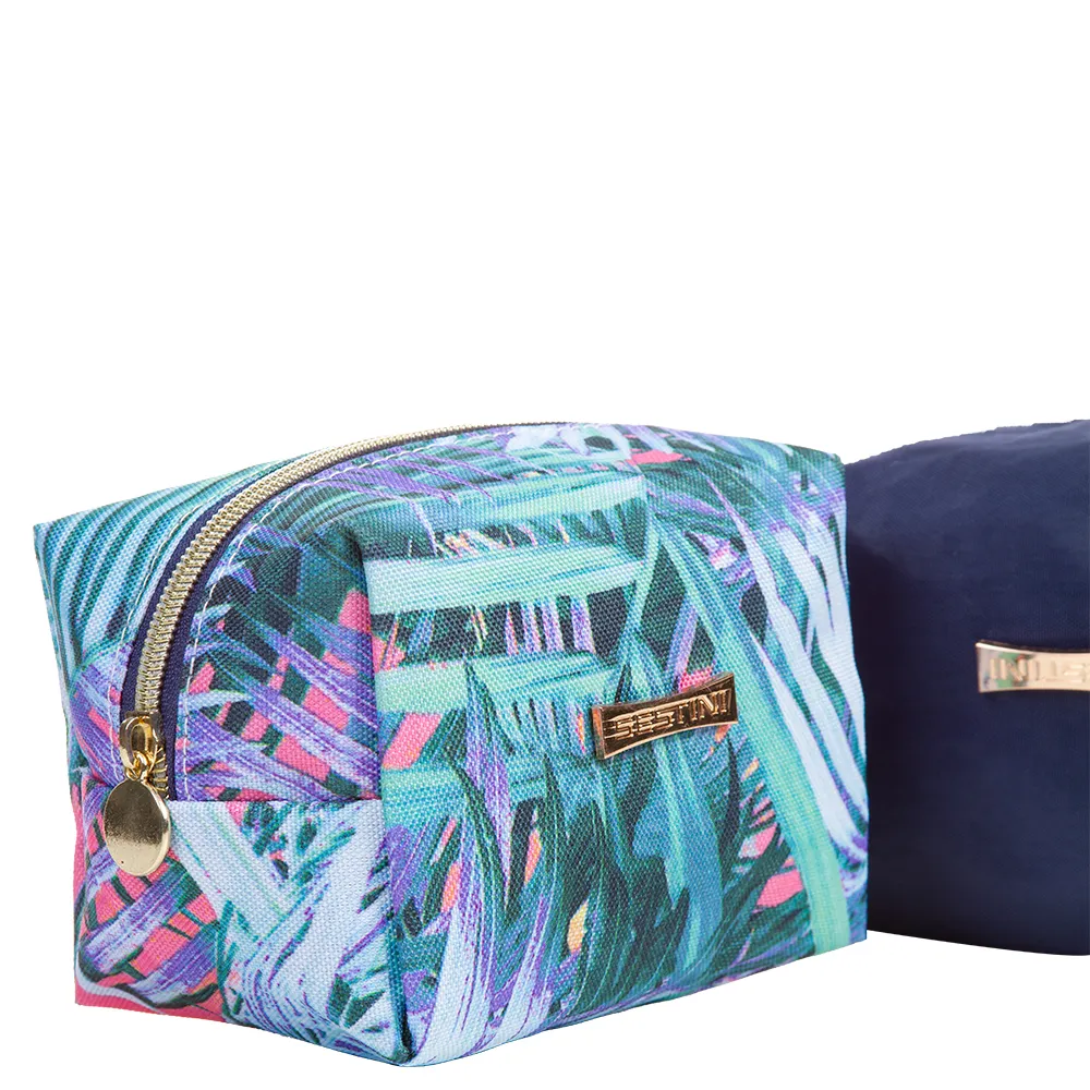 Necessaire 3 Peças Colorido - Folhas