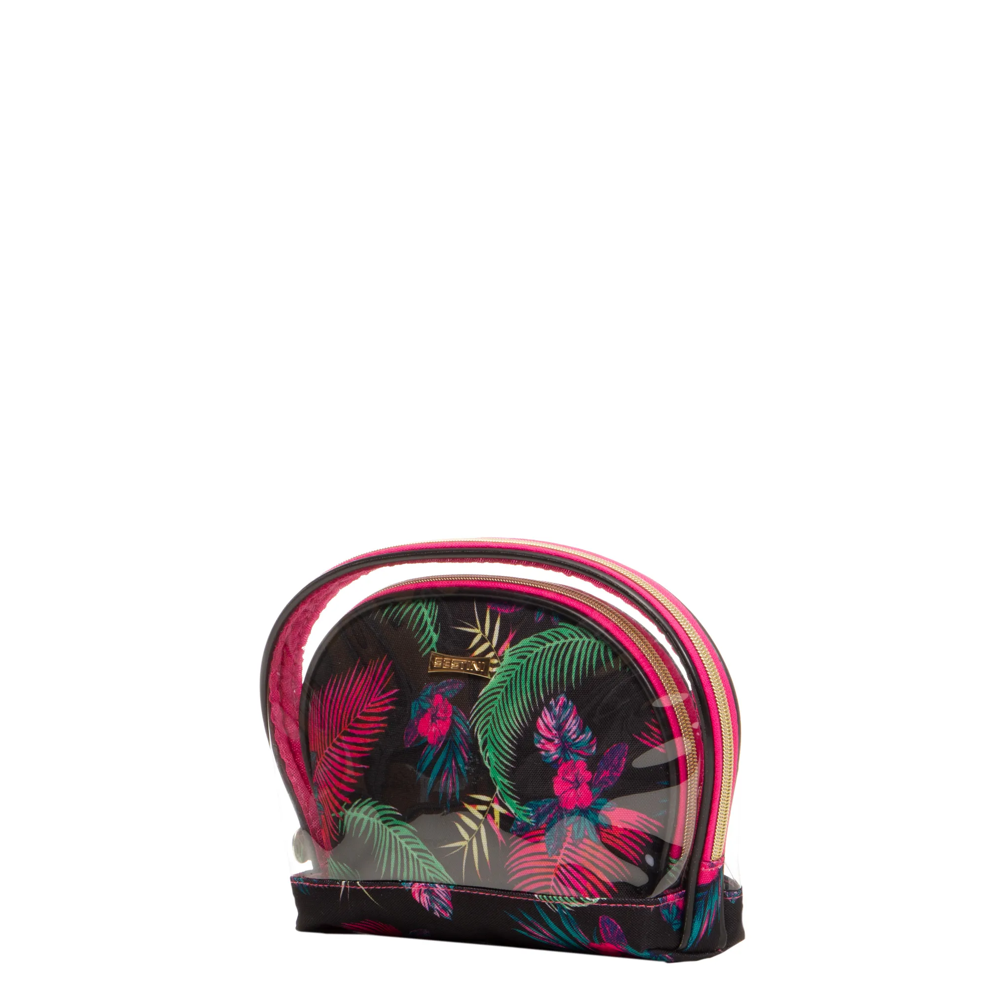 Necessaire Basica 2 Peças Preto - Floral