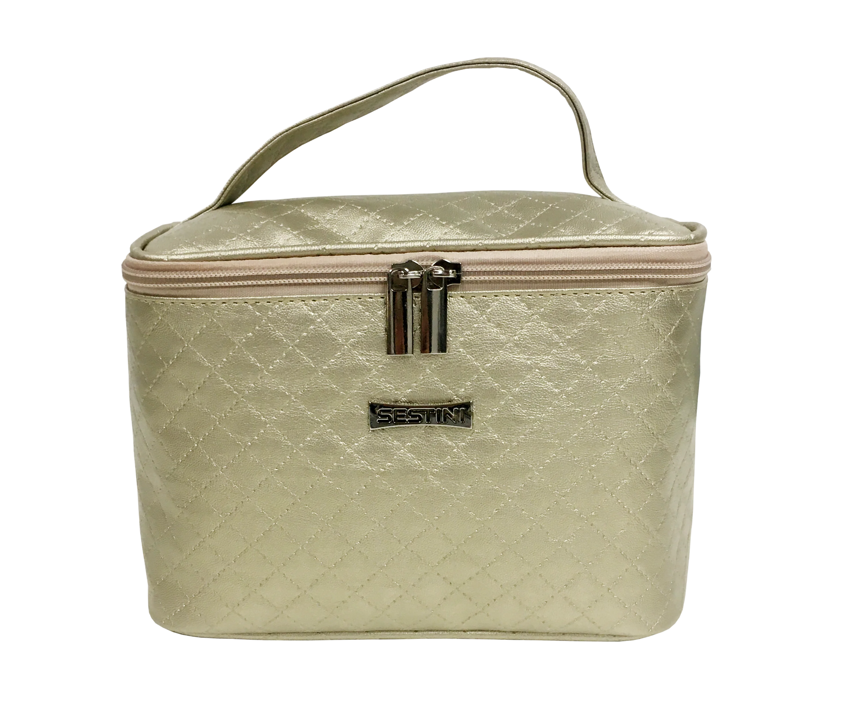 Necessaire Baú Matelasse Dourado