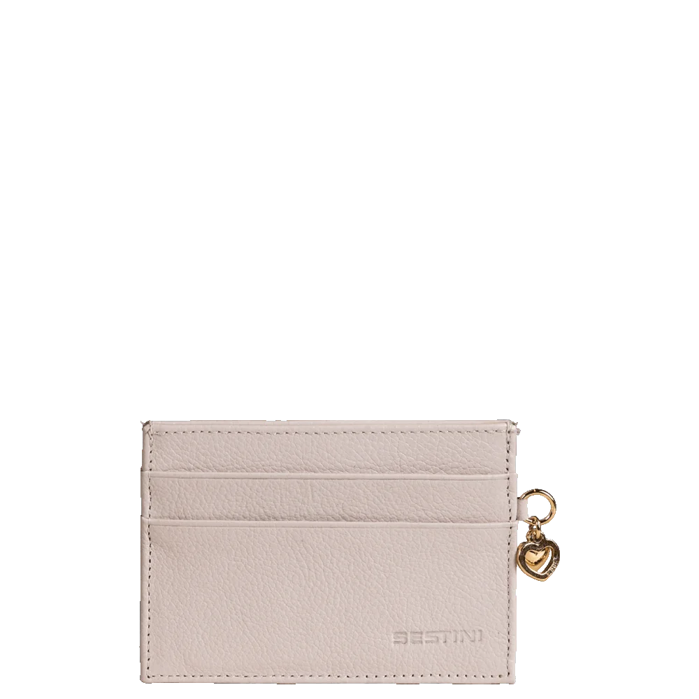 Porta Cartão Flat Sestini com Pingente - Off White